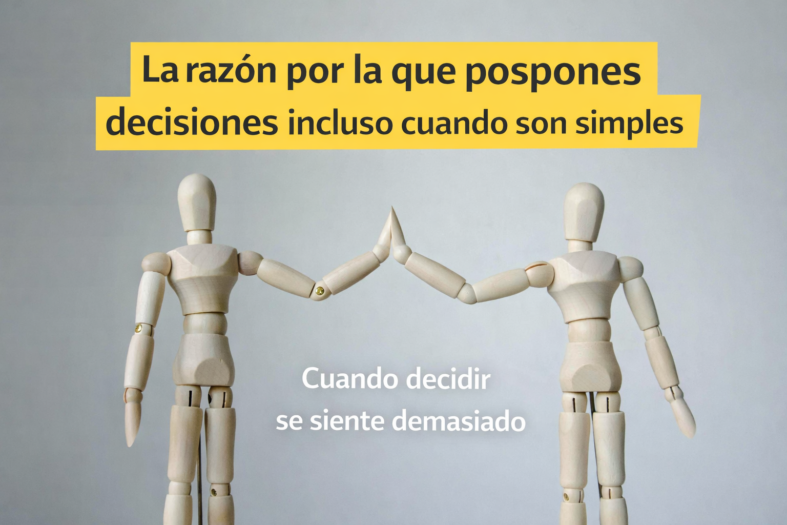 Representación visual de una decisión pendiente y falta de claridad